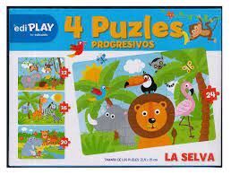 LA SELVA. 4 PUZLES PROGRESIVOS