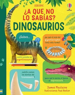 DINOSAURIOS ¿A QUE NO LO SABIAS?