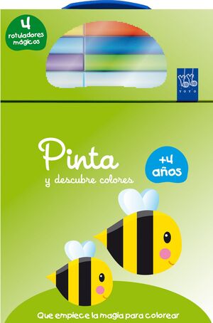 PINTA Y DESCUBRE COLORES +4. ABEJA