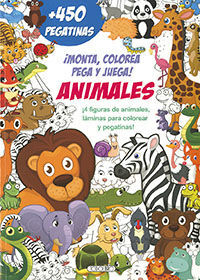 ANIMALES ¡MONTA, COLOREA, PEGA Y JUEGA!