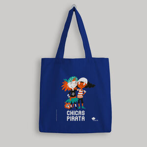 BOLSA DE TELA 'CHICAS PIRATA' - COLOR AZUL