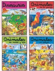 PEGO Y JUEGO CON ANIMALES (4 TÍTULOS)