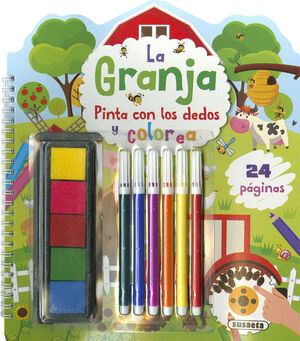 LA GRANJA. PINTA CON LOS DEDOS Y COLOREA