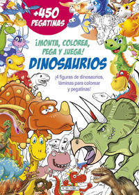 DINOSAURIOS ¡MONTA, COLOREA, PEGA Y JUEGA!