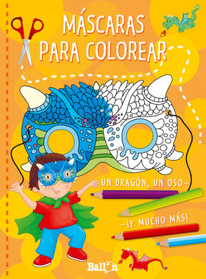 MÁSCARAS PARA COLOREAR (NARANJA)