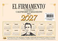 CALENDARIO ZARAGOZANO 2027 MESA VERTICAL